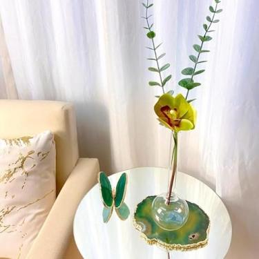 Imagem de Vaso Tubo de Vidro Decorativo – 3, 4 ou 5 Tubos | Design Moderno Artesanal para Arranjos Florais e Decoração Elegante(Tubo balão pequeno)