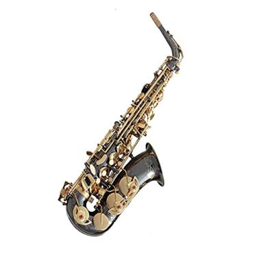 Imagem de Saxofone Profissional E Flat Saxofone Alto Instrumento Musical/Instrumento de Sopro Preto Niquelado Saxofone Iniciante Latão Saxofone Kit para Iniciantes