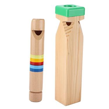 Imagem de Diydeg Apito de Trem de 2 Peças, Instrumento de Brinquedo Musical de 4 Tons, Presente, Slide de Madeira para Crianças, Brinquedos Barulhentos para Crianças e Apito Condutor para Festa