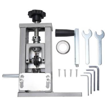 Imagem de Manual elétrico descascador de fio manivela broca ferramenta de precisão de lâmina ajustável alimentada para cabos de 0,04 1 polegada liga de alumínio compacto design portátil