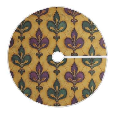 Imagem de Blueangle Saia de árvore de carnaval de 90 cm saia de poliéster macio para decoração de carnaval (93)