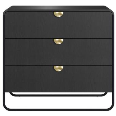 Imagem de Comoda 3 Gavetas Organica 90 Cm 28068 Artesano Nero Preto - ARTESANO M