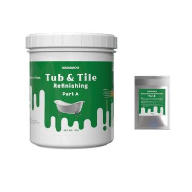 Imagem de Kit de acabamento NADAMOO Tub and Tile White 500g sem ferramentas