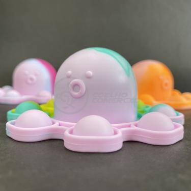 Imagem de Chaveiro Polvo Reversível Pop It Anti Stress Silicone
