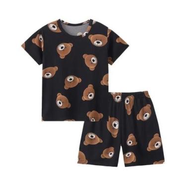 Imagem de Conjunto De Pijama Casual Infantil Com Estampa De Urso Joker 2 Peças C