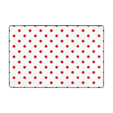 Imagem de ZERAOKE Tapetes de bolinhas para sala de estar, 1,2 x 1,5 m, tapete macio e moderno, tapetes antiderrapantes e felpudos para decoração de casa, tapete lavável para quarto, jantar, dormitório, quarto