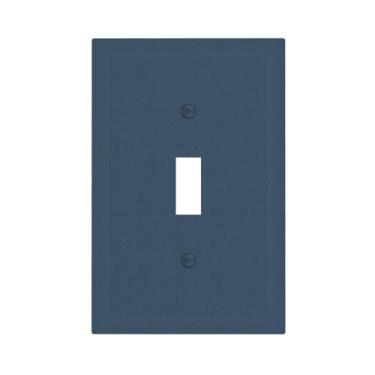 Imagem de WUYOCHA Placa decorativa para interruptor de luz Encore azul marinho, 1 gangue, placas de parede para tomadas elétricas, capas de placa frontal para quarto, cozinha, decoração de casa