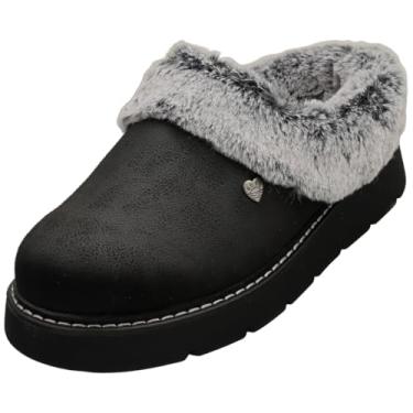 Imagem de Skechers Lembranças femininas Lite - Pantufas aconchegantes, Preto/preto, 37