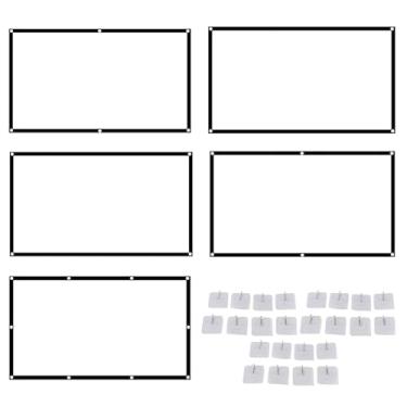 Imagem de Tela de projetor HD portátil 16:9, tela de projetor dobrável, tela de projetor externa, adequada para reuniões familiares, noites de cinema ao ar livre, etc. (100 polegadas)