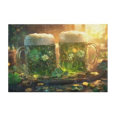 Imagem de Burbuja St. Patrick Beer Tapete de Banho, Extra Macio Absorvente Tapete de Banheiro com Base Antiderrapante para Banheiro, Banheira, Chuveiro, 41 x 61 cm