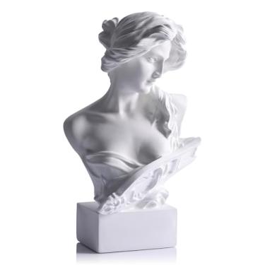 Imagem de Decoração de estátua de busto de mitologia grega de 30 cm A, estátuas de Artemis, estatuetas de deusa romana, usadas para prática de esboço, estátuas e esculturas, e espaço de preenchimento interno