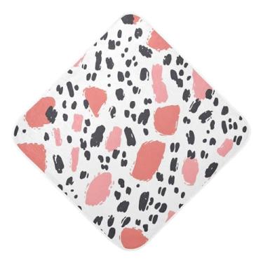 Imagem de STAYTOP Lindas toalhas de bebê com capuz de musselina com estampa de leopardo, toalha de banho super macia, toalhas de banho absorventes para banho recém-nascido unissex 76 x 76 cm