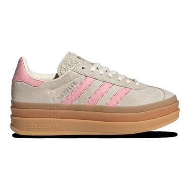 Imagem de adidas Tênis infantil Gazelle Bold, Bronzeado/rosa, 4 Big Kid