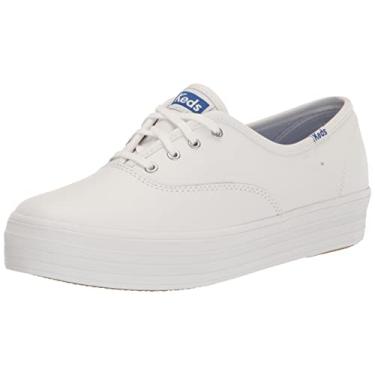 Imagem de Keds Tênis feminino The Platform com cadarço, Branco, 36