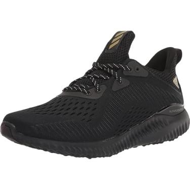 Imagem de adidas Tênis de corrida masculino Alphabounce Em M, Preto/dourado metálico/cinza, 14