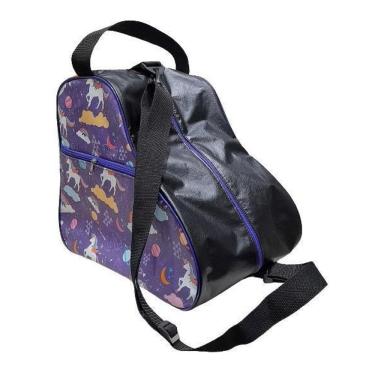 Imagem de Bolsa Mochila Unicórnio Lilás /Preto Para Patins Quad Inline
