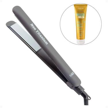 Imagem de Prancha Lizz Neo Titanium Cinza 230°C Bivolt + Mimo