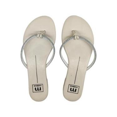 Imagem de Sandália Rasteirinha Feminina Tira Strass Leve e Macia Moleca 5557103-Feminino