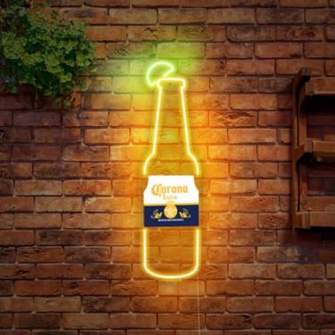 Imagem de Painel Luminoso Neon Led Corona Beer Cerveja Luminária Bar Amarelo 127/220v