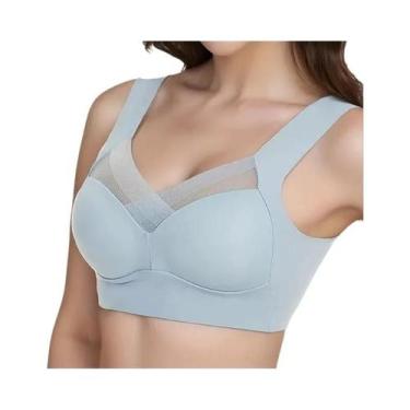 Imagem de Sutiãs Esportivos De Renda plus Size Para Mulheres, Sem Costura, Sem F