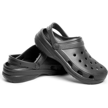 Imagem de Babuche Feminina Masculina Confotavel Croks Sandalia Papete Ortopédico Solado Em Eva (Preto, BR, Adulto, Numérico, 38)