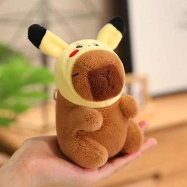Imagem de Brinquedo De Pelúcia Capivara Disney Stitch Pikachu Kuromi Gato Lucife