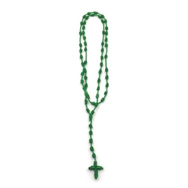 Imagem de FORUBUS Colar de terço feito à mão para mulheres e homens, cordão trançado longo ajustável, joia de oração católica, lembrança espiritual durável, Medium, Latão, Sem Pedra Preciosa