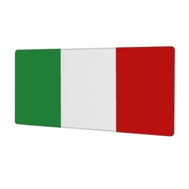 Imagem de Tapete de mouse com design de bandeira italiana grande à prova d'água para computador estendido tapete protetor de mesa antiderrapante base de borracha para escritório, computador, teclado, laptop e