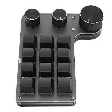 Imagem de Generic Controle de Volume Vermelho do Interruptor do Teclado Mecânico Customizável de 12 Teclas para o Escritório Jogo, Design Ergonômico (USB com fio)