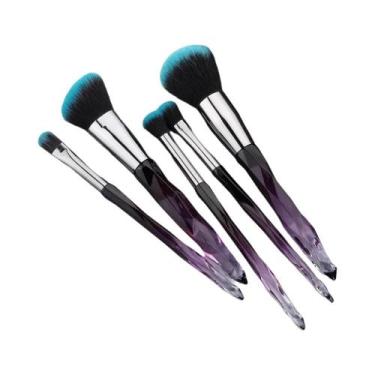 Imagem de Conjunto De Pincéis De Maquiagem Sintéticos Roxos Profissionais Para B