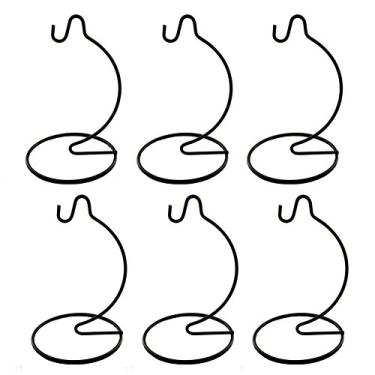 Imagem de Artliving (Pacote Com 6) Suporte Para Enfeites Pequenos De 6", Ferro Pendurar Em Terrário Plantas Aéreas Globo Vidro, Bola Bruxa, Decoração Natal E Casamento