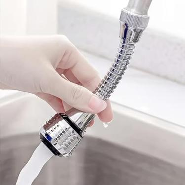 Imagem de Aerador de torneira de cozinha giratório de 360° com mangueira, extensor universal de torneira à prova de respingos - Cabeça de torneira de plástico de fácil instalação para limpeza de pia, enchimento