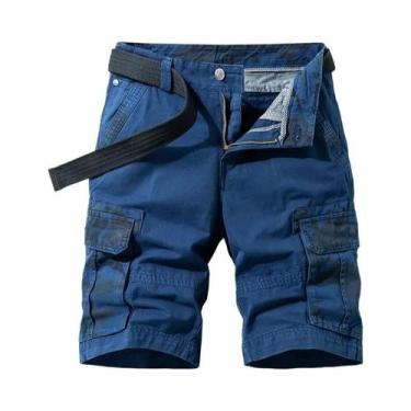 Imagem de Bermudas Casuais Masculinas Para Trabalho De Verão, Estilo Moderno Par