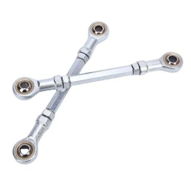 Imagem de aqxreight Par 155mm 8mm Barra de Direção do Eixo de Direção Liga de Aço de Alta Dureza à Prova de Abrasão para Kart Drift Trike Quad Bike Fornecendo Haste de Duradoura