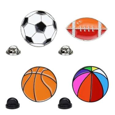 Imagem de RLHRNDE Conjunto de 4 peças de broche de lapela esmaltado para mulheres, homens, coleção delicada, tema de jogo de coroa, emblemas para chapéu, roupas, camisa, mochila, time esportivo, prêmio