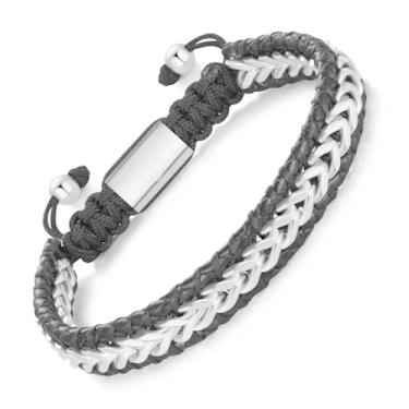 Imagem de WP WEPICK Pulseira masculina de couro banhado a ouro 18 quilates para homens e mulheres, ajustável, pulseira de couro trançada, feita à mão, feita à mão, For Wrist 6.5-8 Inch, Sem Pedra Preciosa