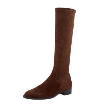 Imagem de Aquatalia Bota feminina Sabrena Fashion, Camurça Brandy, 37