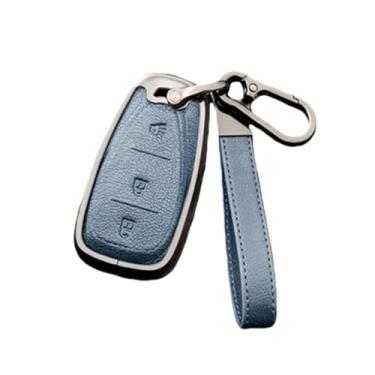 Imagem de Capa de chave de carro com 3 4 5 botões, compatível com Chevrolet Malibu XL Equinox, capa de acessórios automotivos(3 Btn Key B,Blue)