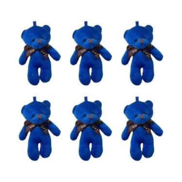 Imagem de Chaveiro De Pelúcia Mini Urso Colorido 6 12pcs Boneco De Pelúcia Pinge