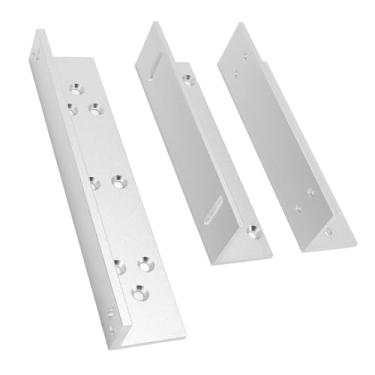 Imagem de Suporte de Chapa Z para Porta Interna em Liga Alumínio Trava Eletromagnética 180KG Apoio Instalação Versátil Múltiplas Aplicações