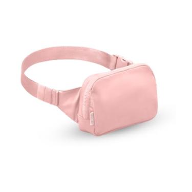 Imagem de Bomvabe Bolsa de cinto 1L Everywhere para mulheres adolescentes e meninos, pochete pequena com cinto ajustável de 134,6 cm, bolsa de cintura com vários bolsos, bolsa transversal para viagem, academia