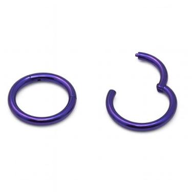 Imagem de Piercing Argola Articulada Click 1.2mm em Titânio Purple 22v - M2 Pier