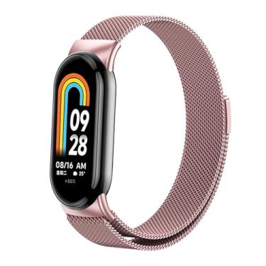 Imagem de JDIME Pulseira Milanese Loop para Xiaomi Mi Band 8 NFC aço inoxidável cinto de liberação rápida Correa Miband8 pulseira Mi band 8 acessórios pulseiras de relógio, For Miband 8, Ágata
