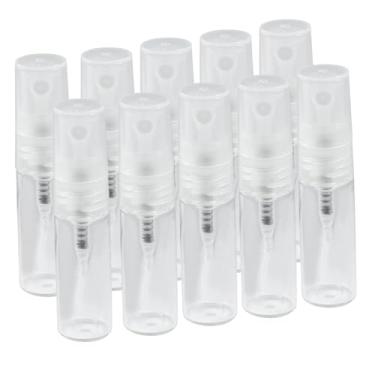 Imagem de Kemcatui Mini frasco spray de 3 ml, pacote com 10 mini frascos de amostra de perfume recarregáveis, atomizador de viagem de névoa fina para óleos de fragrância e perfume, pequenos recipientes de