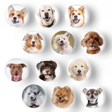 Imagem de Ímãs de geladeira seguros para arranhões (12 peças) com retenção confiável, imãs de geladeira de vidro decorativos multiuso para quadro branco, armário, escritório e cozinha, ideal para exibições de