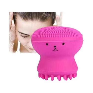 Imagem de Escova De Limpeza Facial Exfoliante De Silicone Em Forma De Água-Viva,