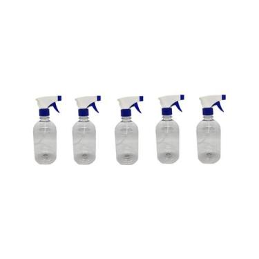 Imagem de Kit 5 Frasco Pulverizador / Borrifador 500ml - AZUL E BRANCO - RONALDO