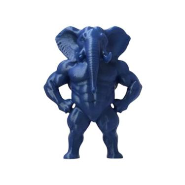 Imagem de Estatueta de músculos flexíveis, elefante de borracha muscular, impresso em 3D, decoração de mesa bem-humorada