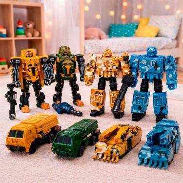 Imagem de Brinquedo Soldado Robô Acessórios Transforma Carro Kit 4pçs