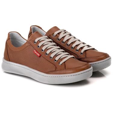Imagem de Sapatênis Ranster Masculino Em Couro Confortável Caramelo 3021 CARAMELO-Masculino